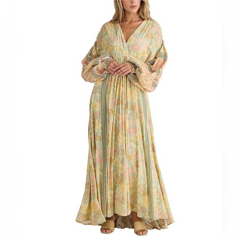Talisman Pharoah Bohemian Floral lace pastel maxi oversized